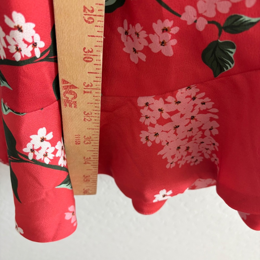 KEEPSAKE THE LABEL This Moment Satin Wrap Dress Flutter Hem Elegant M - Picture 5 of 7